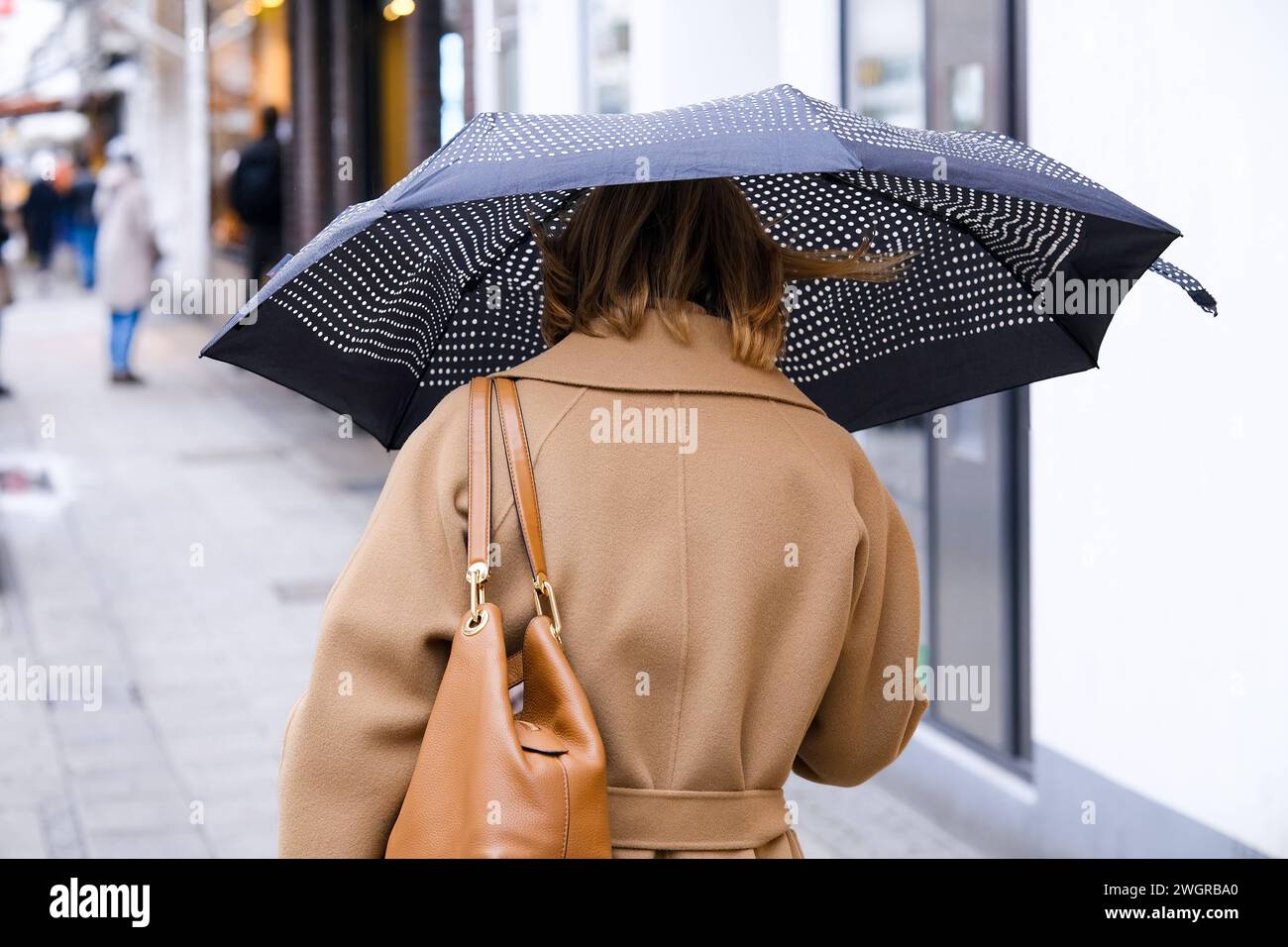 Düsseldorf 06.04.2024 Wetter Regen Regenschirm Klimawandel Platzregen Regenwetter Sturm Windig Sturmtief Regenfront Unwetter Tiefdruckgebiet Klimawandel Platzregen Dauerregen Windböen Düsseldorf Nordrhein-Westfalen Deutschland *** Düsseldorf 06 04 2024 weather rain umbrella climate change downpour rain storm windy storm low pressure area climate change downpour continuous rain gusts of wind Düsseldorf North Rhine-Westphalia Germany Stock Photo