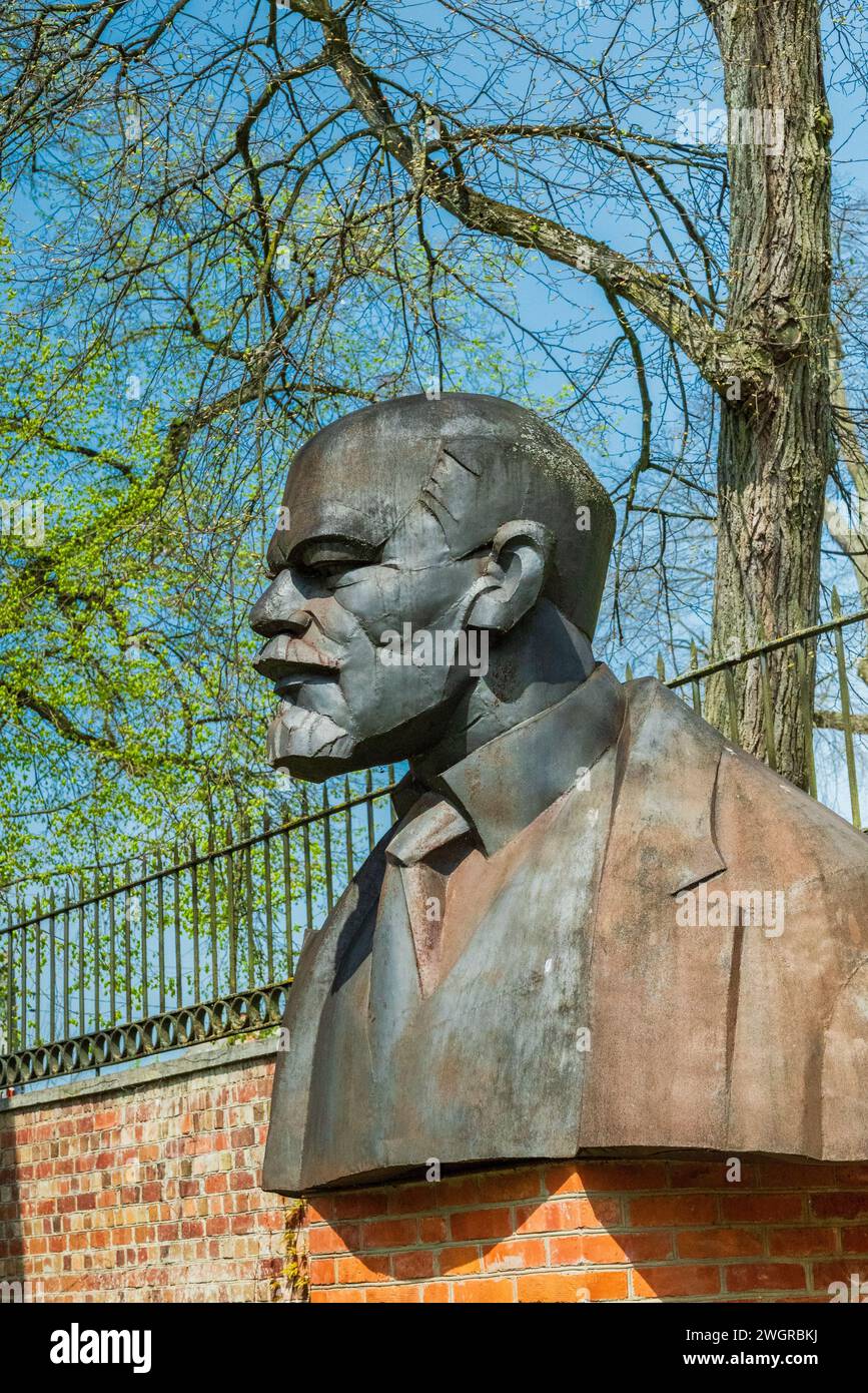 Kozlowka, Poland. 29 April 2023. Monument of Vladimir Ilyich Lenin, Russian revolutionary and politician, founding father of Soviet Russia Stock Photo
