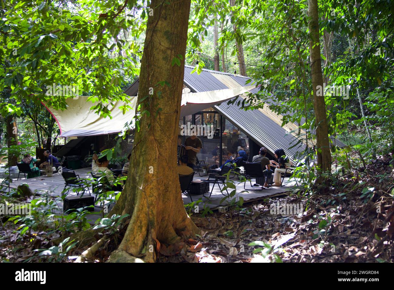 Cafe at Gunung Lambak, Kluang, Malaysia Stock Photo