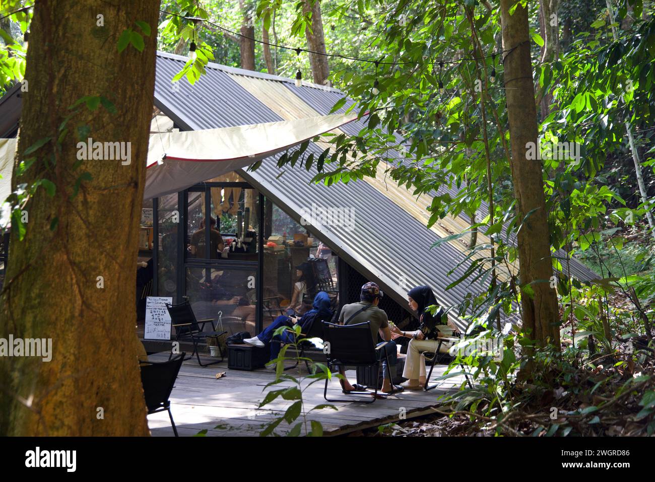 Cafe at Gunung Lambak, Kluang, Malaysia Stock Photo