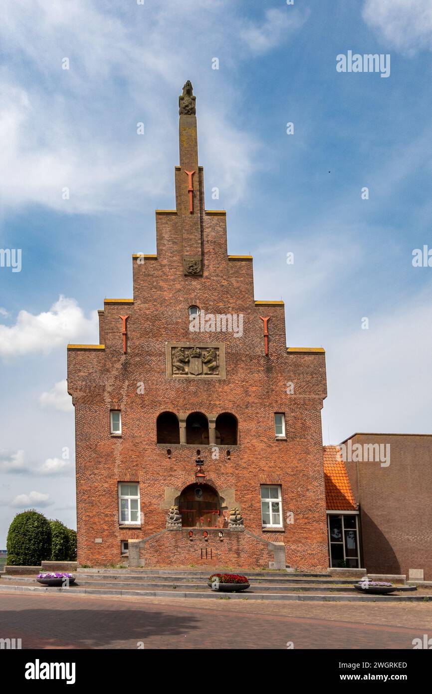 Front view of building of Former city hall of Medemblik in old town, Noord-Holland, Netherlands Stock Photo