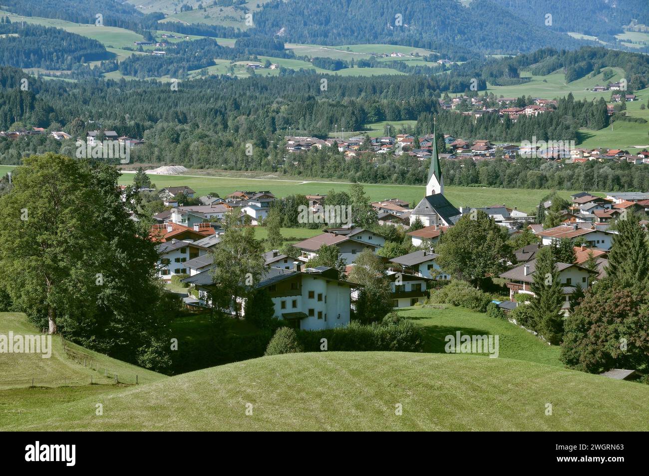 Village of Kössen,Tirol,Austria Stock Photo