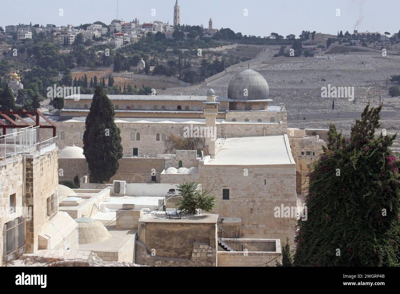 Al-Aqsa mosque, a Muslim holy place located on the Temple Mount in Jerusalem, Israel Stock Photo