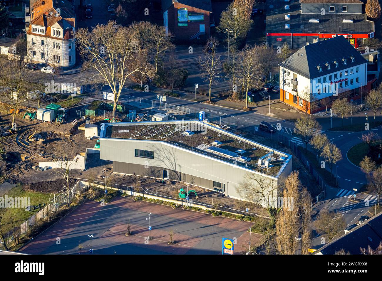 Luftbild, SportPark Mottbruch Sportanlage Roßheidestraße, SuS Schwarz Blau Gladbeck e.V., Brauck, Gladbeck, Ruhrgebiet, Nordrhein-Westfalen, Deutschland ACHTUNGxMINDESTHONORARx60xEURO *** Aerial view, SportPark Mottbruch Sportanlage Roßheidestraße, SuS Schwarz Blau Gladbeck e V , Brauck, Gladbeck, Ruhrgebiet, Nordrhein Westfalen, Germany ACHTUNGxMINDESTHONORARx60xEURO Stock Photo