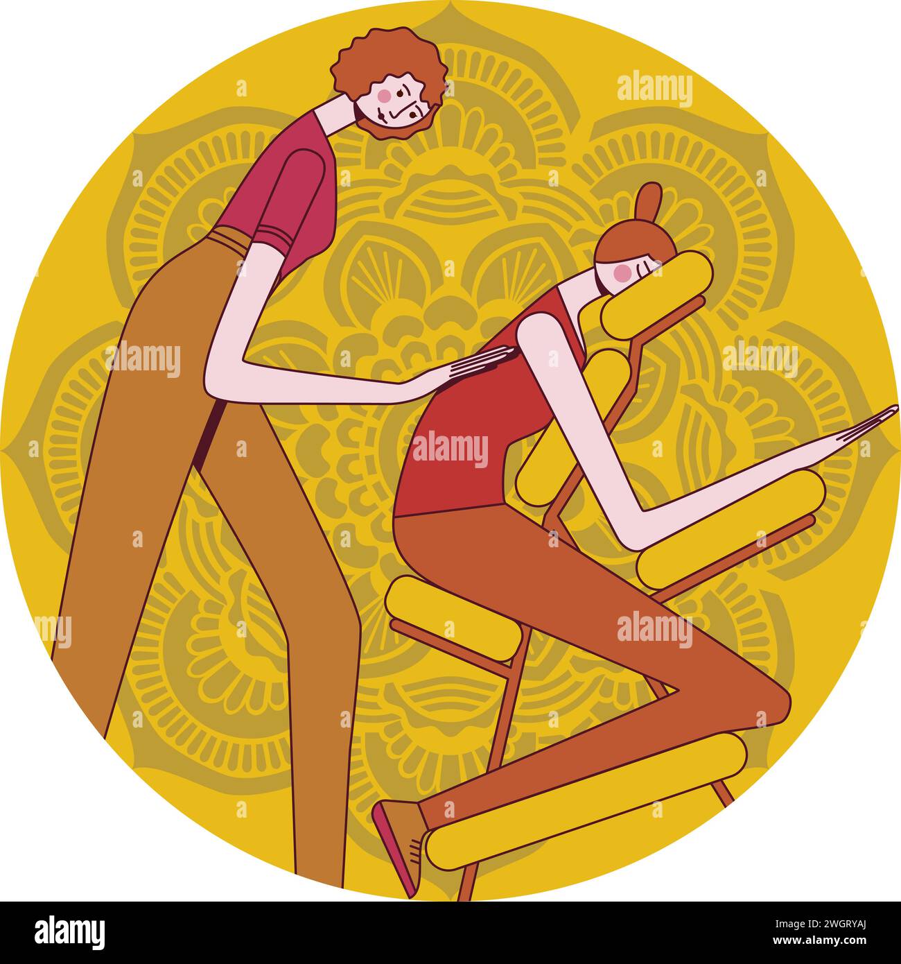 Massage in the spa Stock Vector Images Alamy