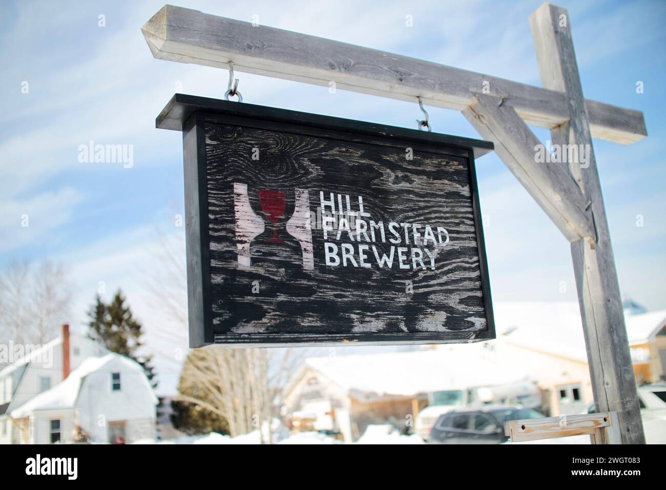 The Hill Farmstead brewery in Greensboro Bend, Vermont, USA. Stock Photo