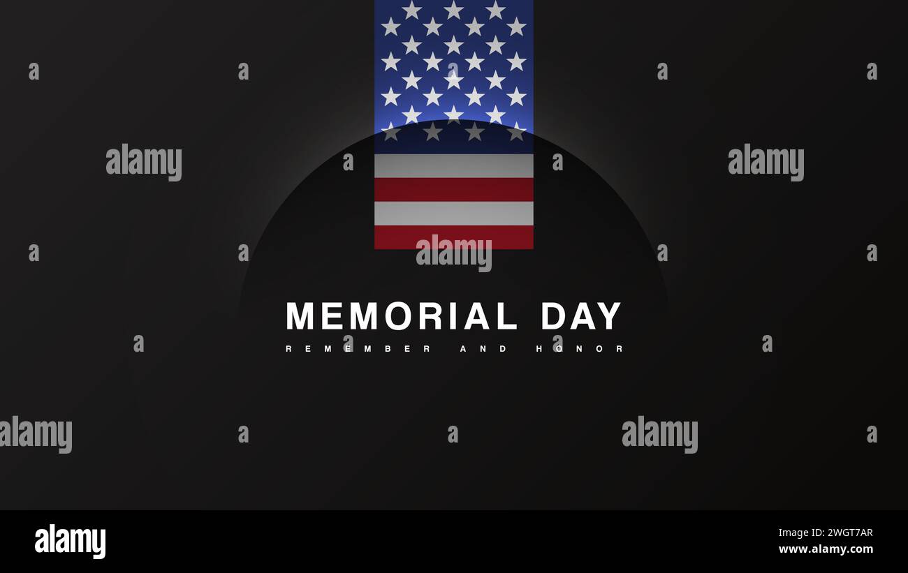 Memorial Day USA. Remember and Honor. Federal holiday for remember and ...