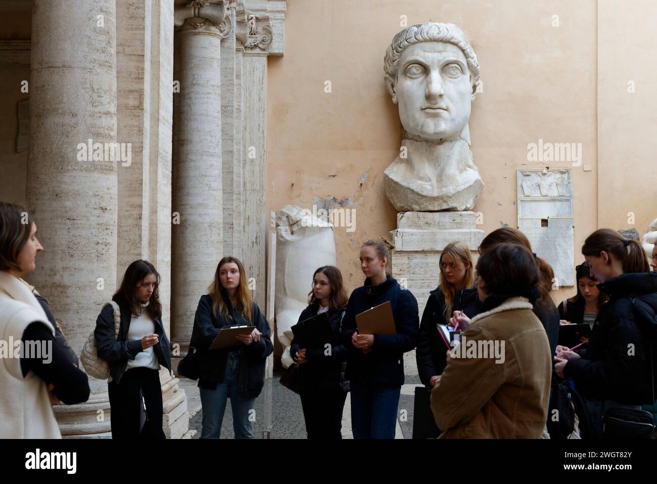 Rome, Italy. 06th Feb, 2024. The colossal statue of Constantine, dating ...