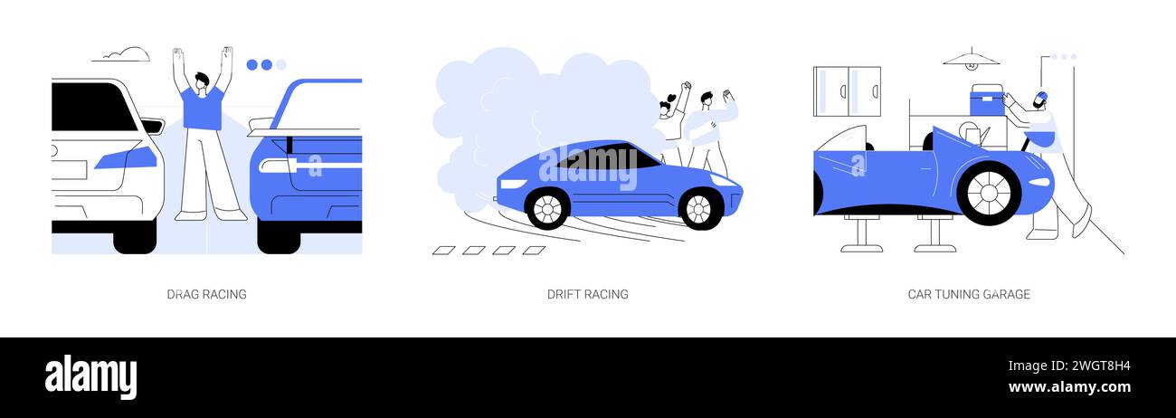 Street racing abstract concept vector illustrations Stock Vector Image ...