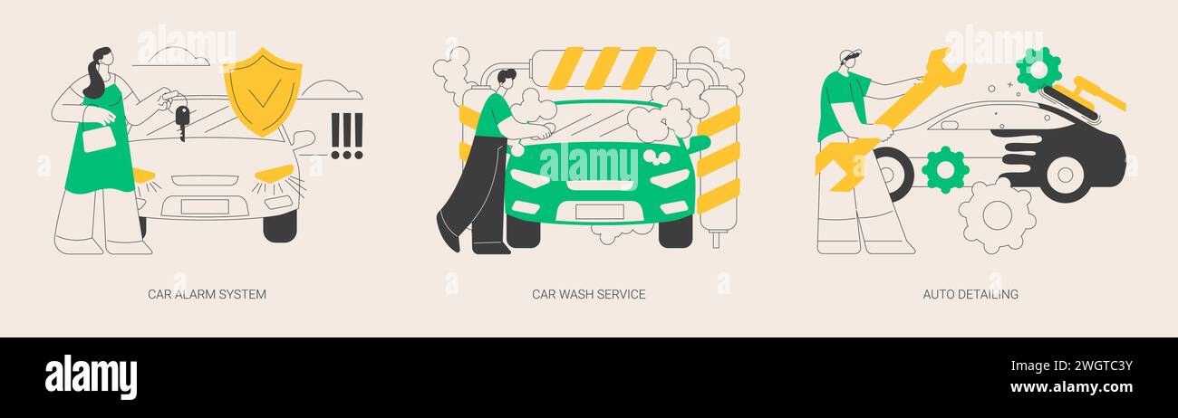Auto Comps Vector Automobile care service abstract concept vector illustrations Stock ...
