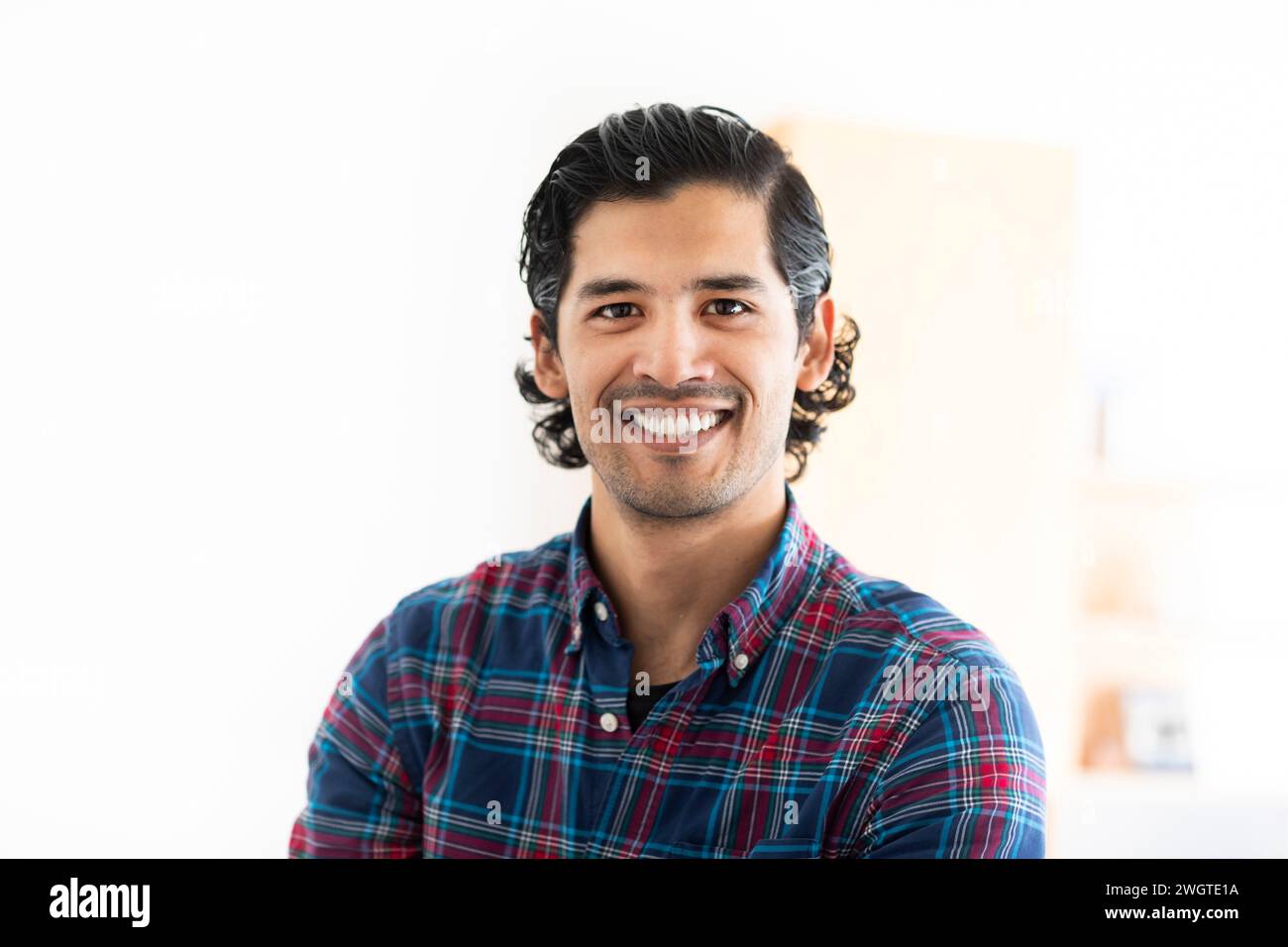 young man portrait at home Stock Photo