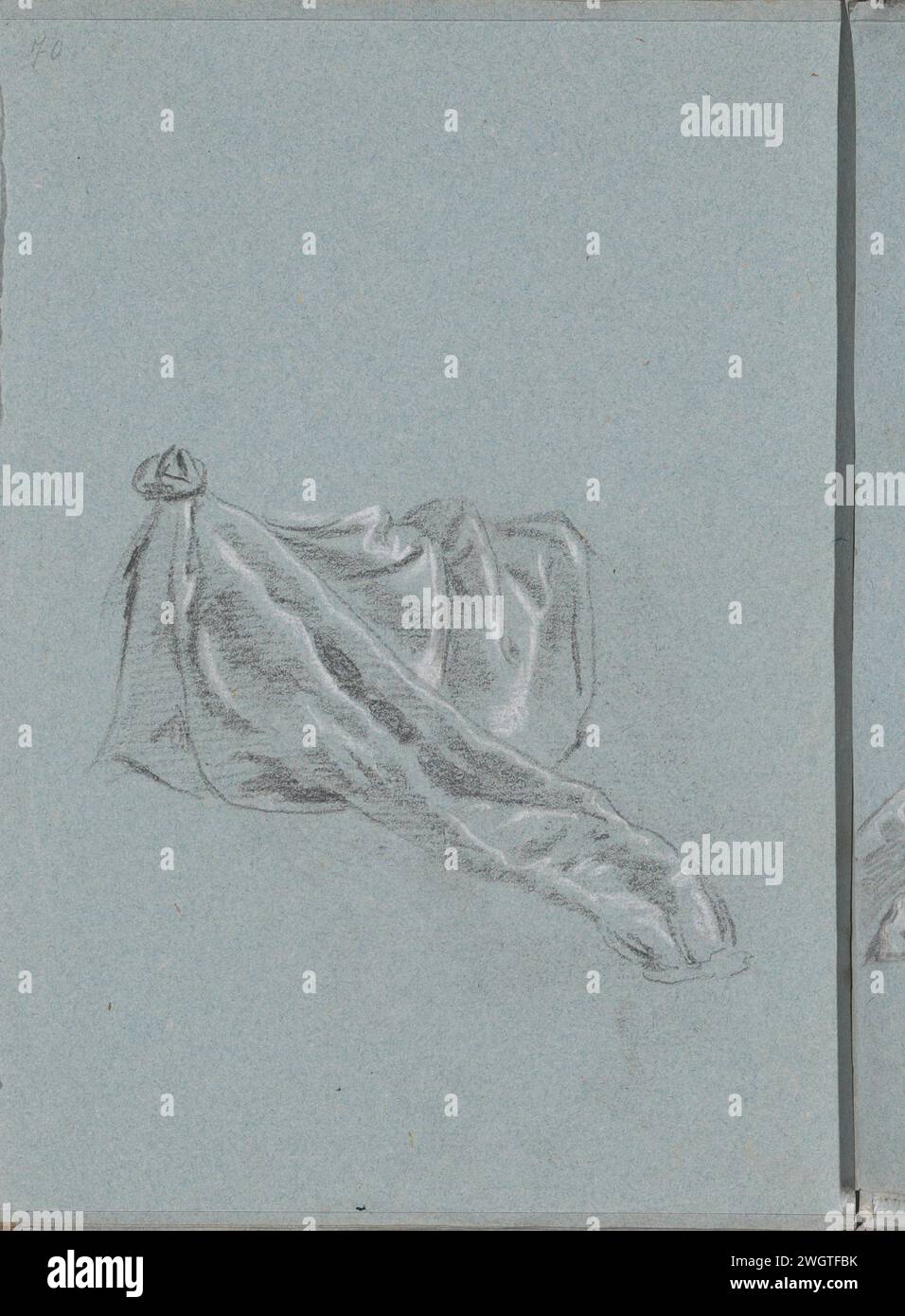 Drapery, c. 1751 Page 70 from a sketchbook with 158 pages. paper. chalk ...