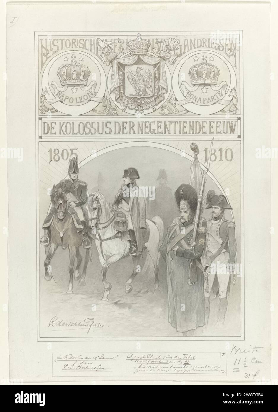 Design for illustration for the Colossus of the nineteenth century by P ...