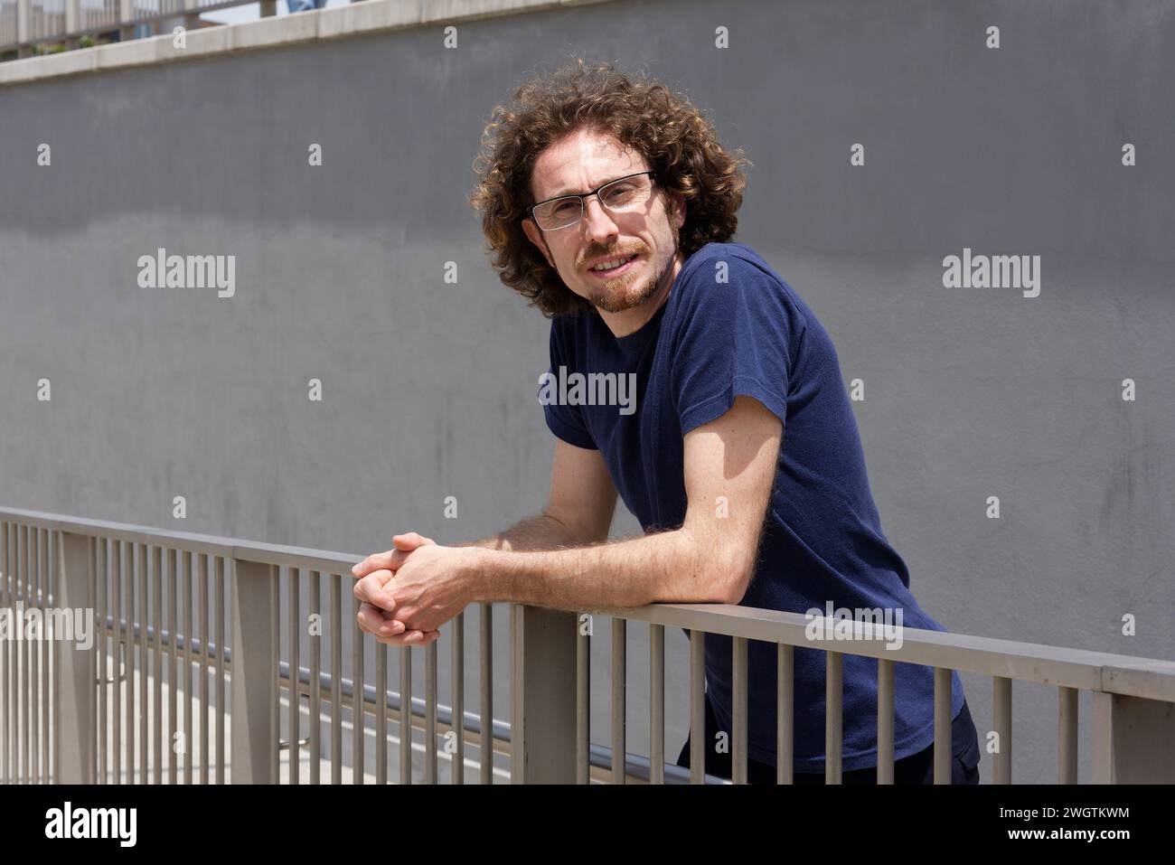 Man in the city, Milano, Italy. Stock Photo