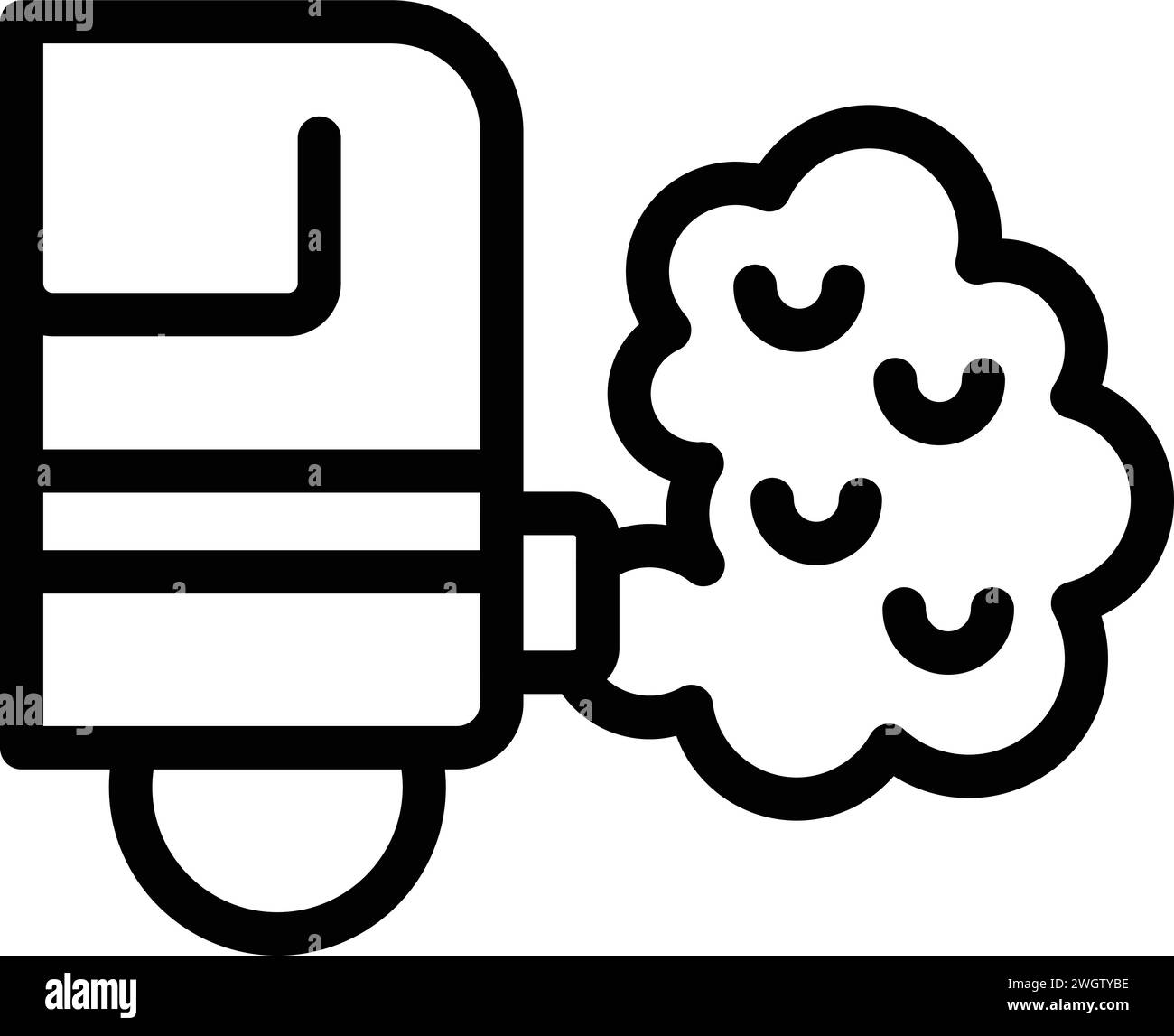 Car fumes exterior icon outline vector. Gases fume motor. Dark pipe