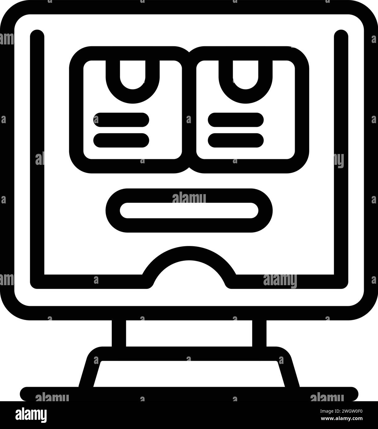 Parcel loading control icon outline vector. Fork barrel. Mover cargo ...