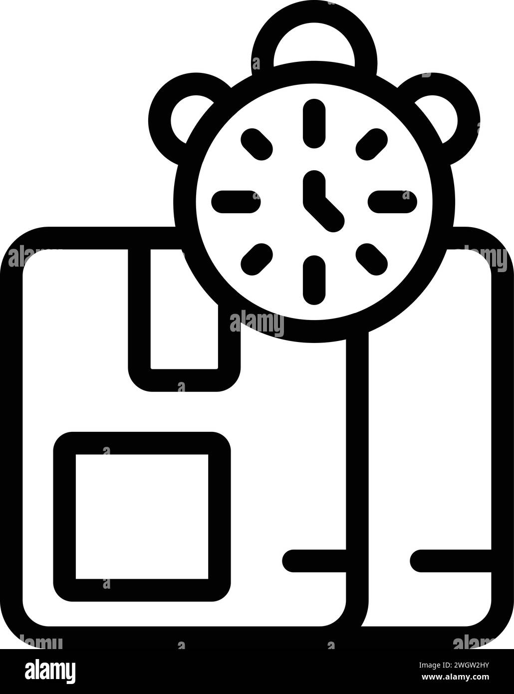 Fast parcel loading icon outline vector. Auto truck service. Storage ...
