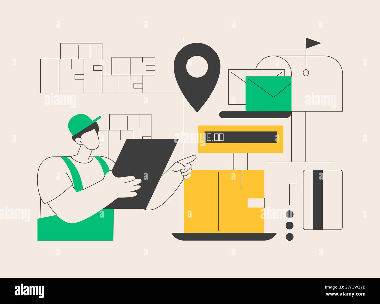 Post office abstract concept vector illustration Stock Vector Image ...