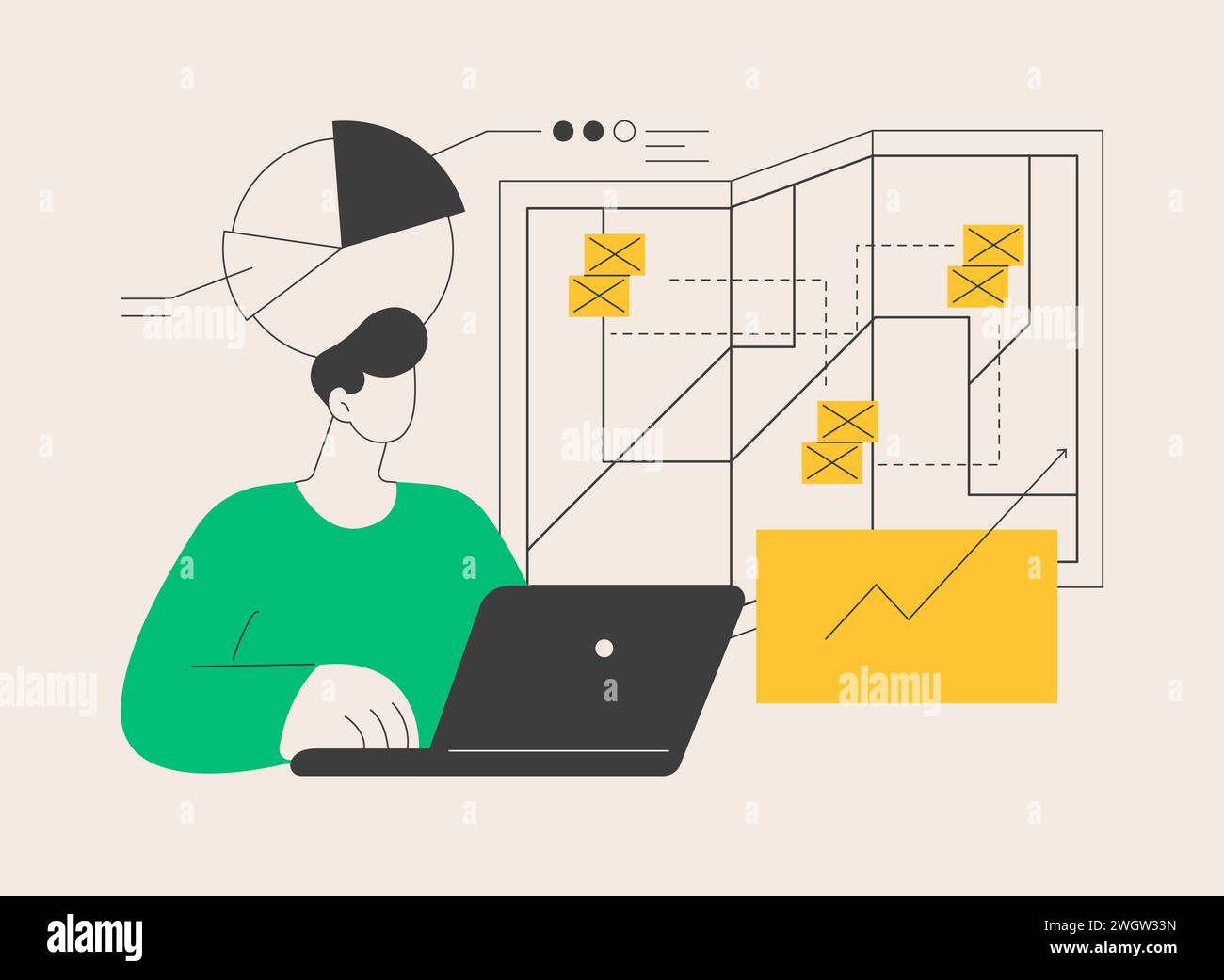 Supply chain management abstract concept vector illustration Stock ...