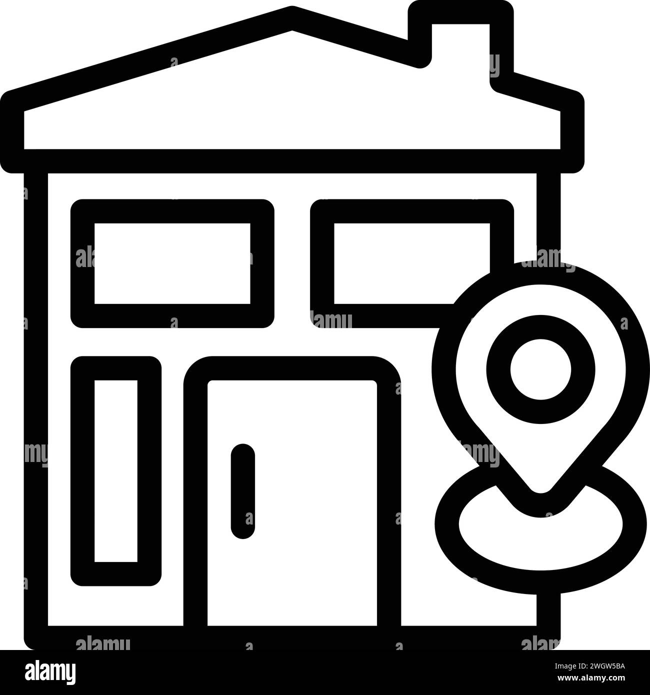 Home pet tracker location icon outline vector. Care animal. Chip app