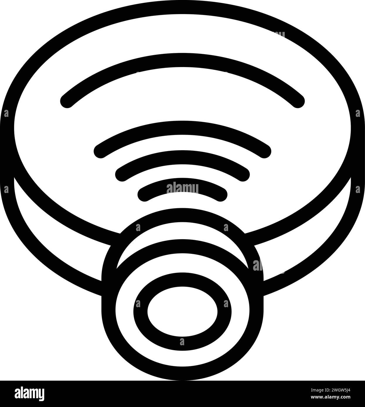 Collar dog tracker icon outline vector. Animal care. Chip attention ...