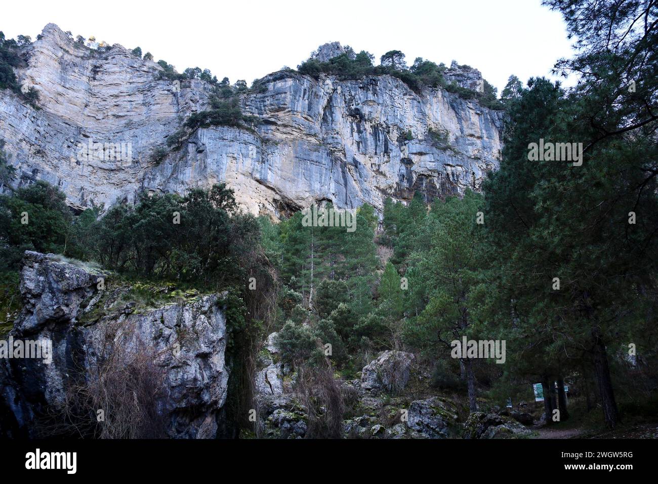 Beautiful landscape near the Nacimiento del Rio Mundo in Albacete province, Spain Stock Photo