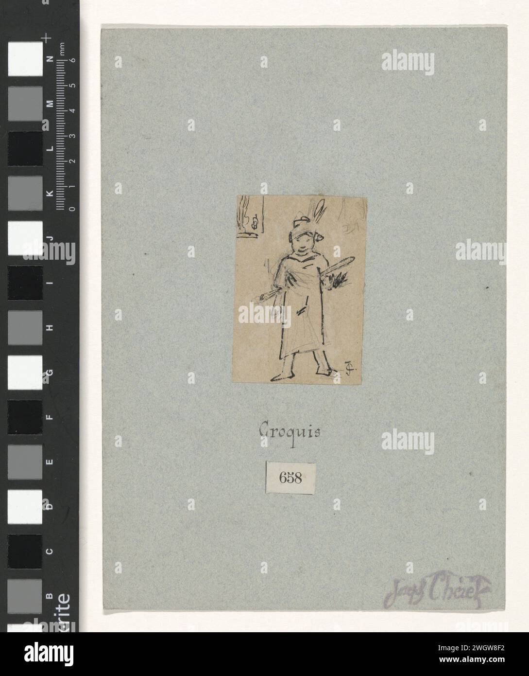 Figure with hat and stick, c. 1870 - c. 1894 Paris paper. cardboard ...