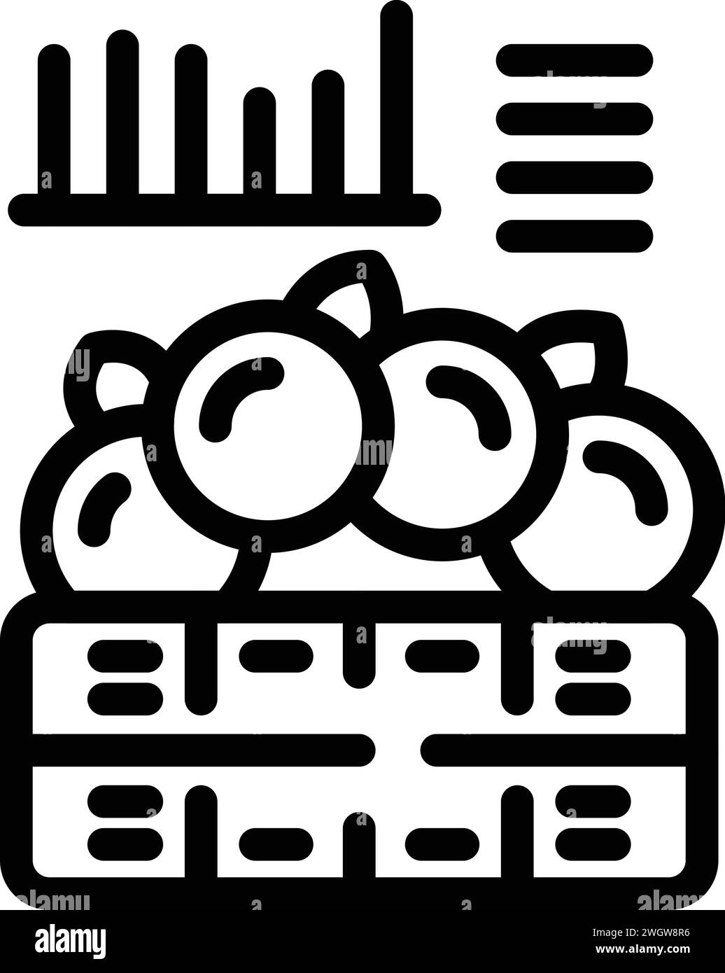 Food box icon outline vector. Farm food market. Market agronomy Stock Vector