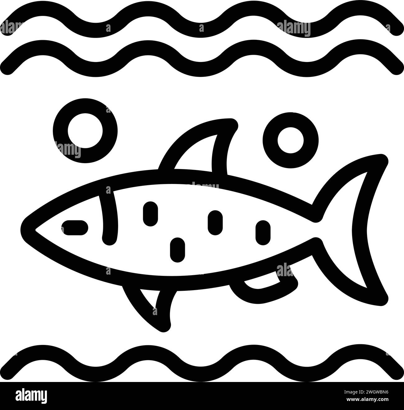 Australian ocean fish icon outline vector. Art famous. Flag center urban Stock Vector