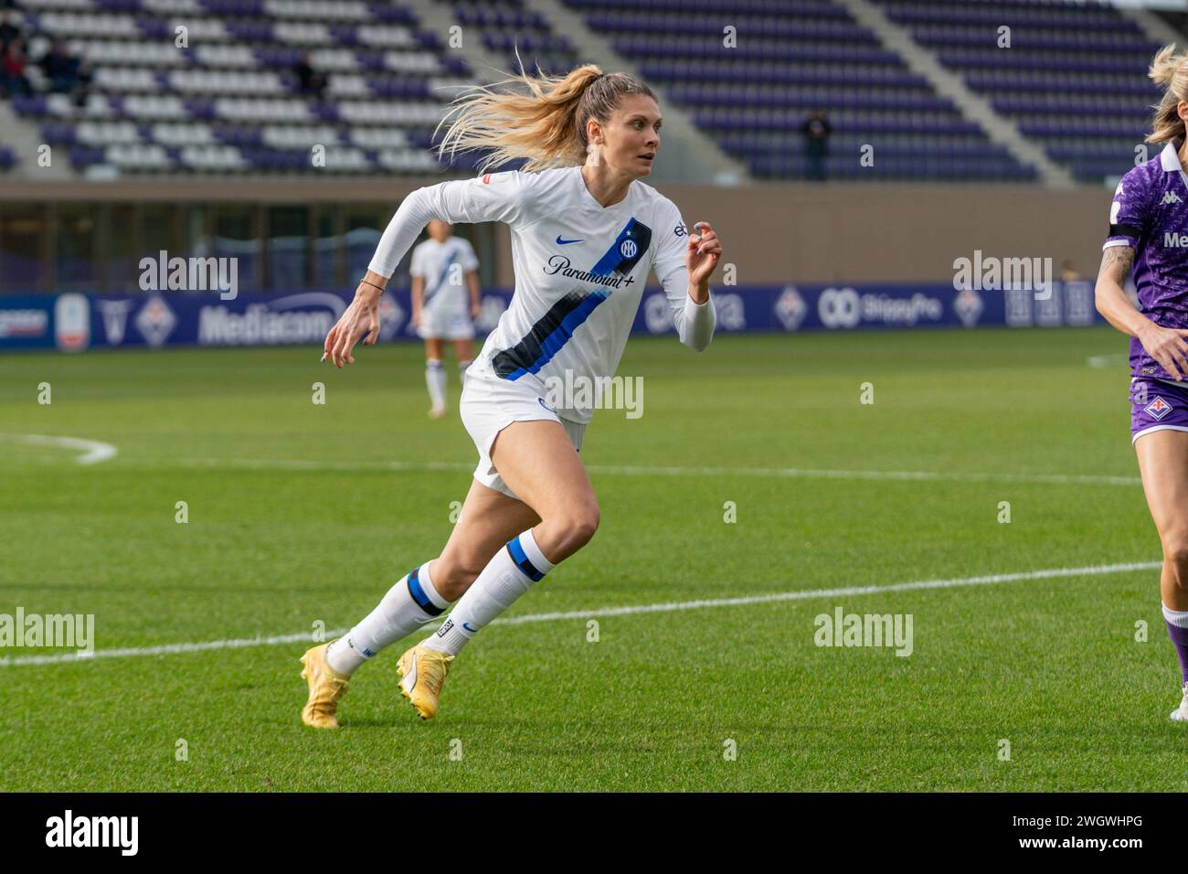 Florence, Italy. 06th Feb, 2024. Florence, Italy, February 6th 2024: Michela Cambiaghi (36 Inter) during the Coppa Italia Women quarter-finals match between Fiorentina Women and Inter Women at Viola Park in Florence, Italy. (Sara Esposito/SPP) Credit: SPP Sport Press Photo. /Alamy Live News Stock Photo