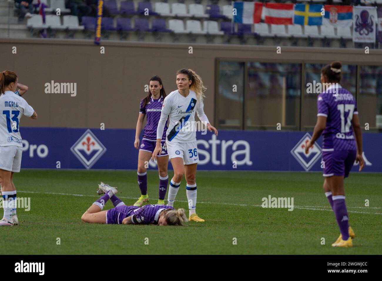 Florence, Italy. 06th Feb, 2024. Florence, Italy, February 6th 2024: Michela Cambiaghi (36 Inter) during the Coppa Italia Women quarter-finals match between Fiorentina Women and Inter Women at Viola Park in Florence, Italy. (Sara Esposito/SPP) Credit: SPP Sport Press Photo. /Alamy Live News Stock Photo