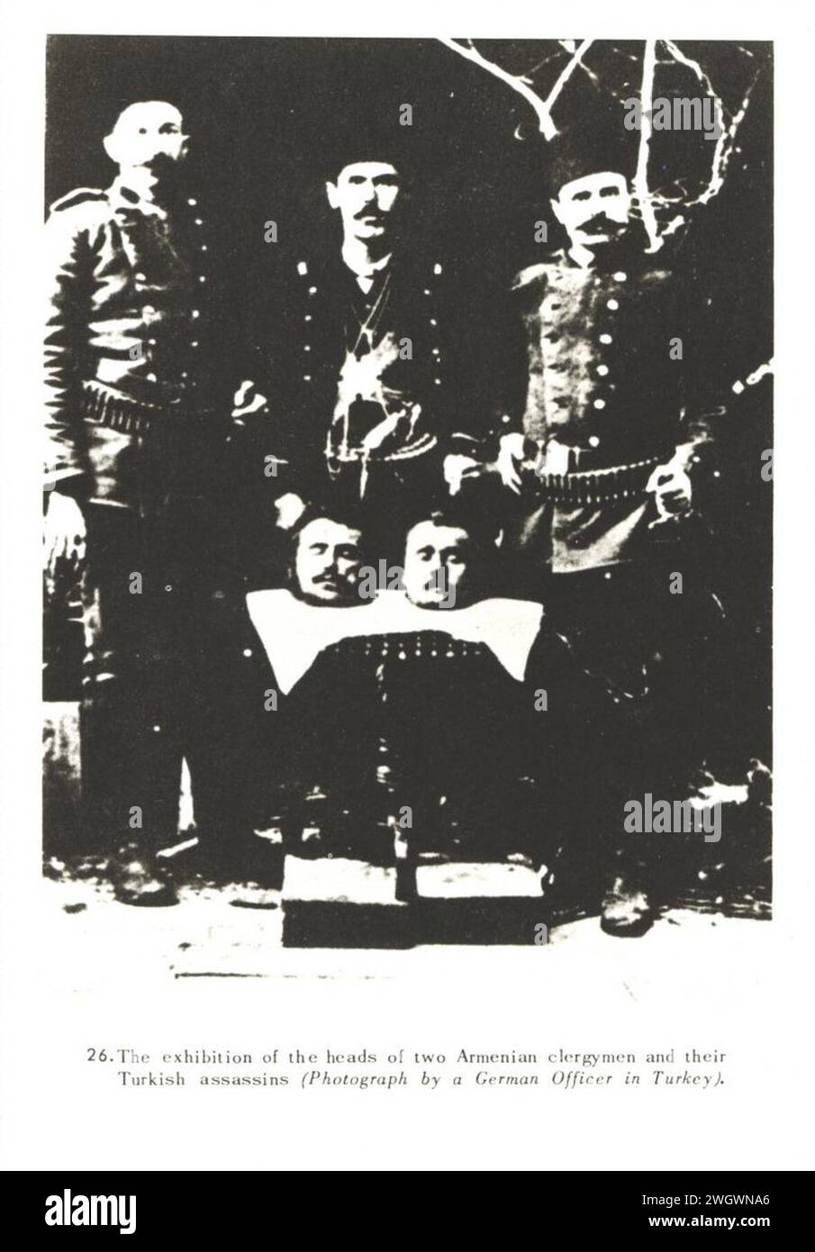 Armenian genocide beheaded clergymen. Stock Photo
