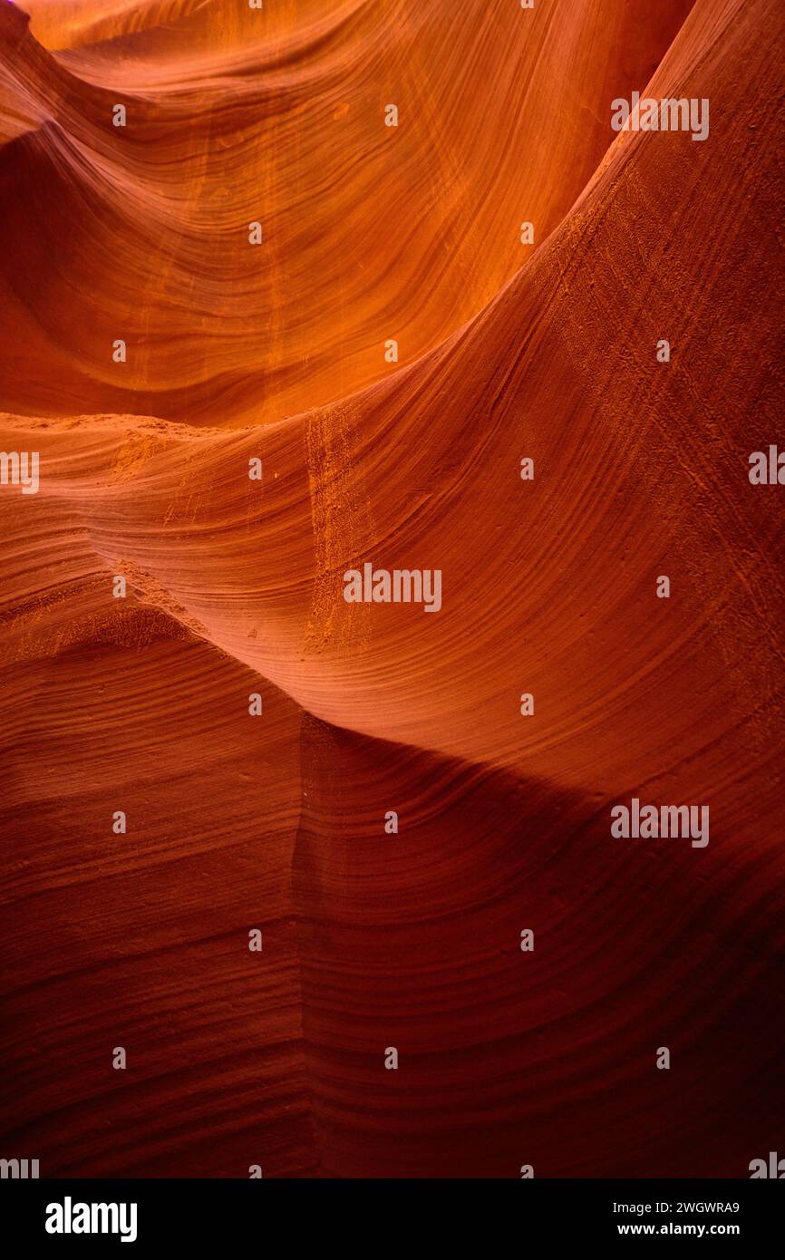 Antelope Canyon Sandstone Patterns, Warm Tones, Eye-Level View Stock ...