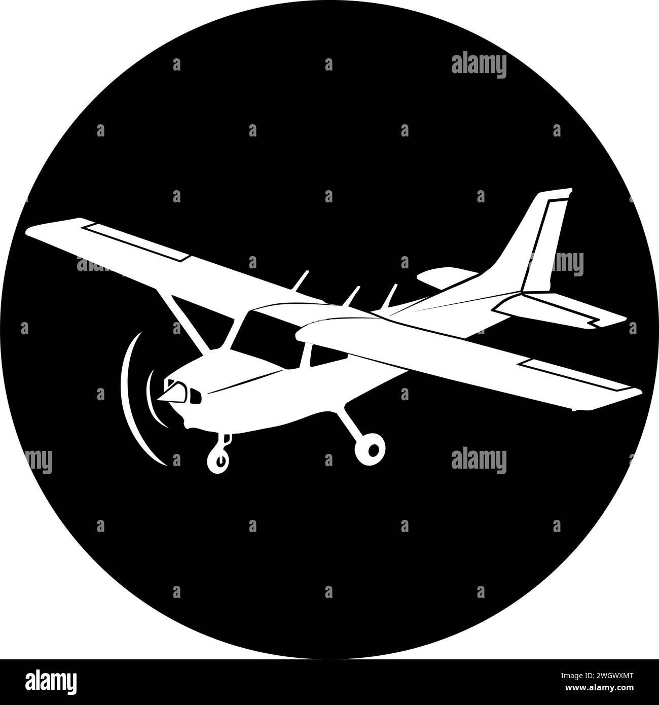 Cessna-172 airplane vector file Stock Vector Image & Art - Alamy