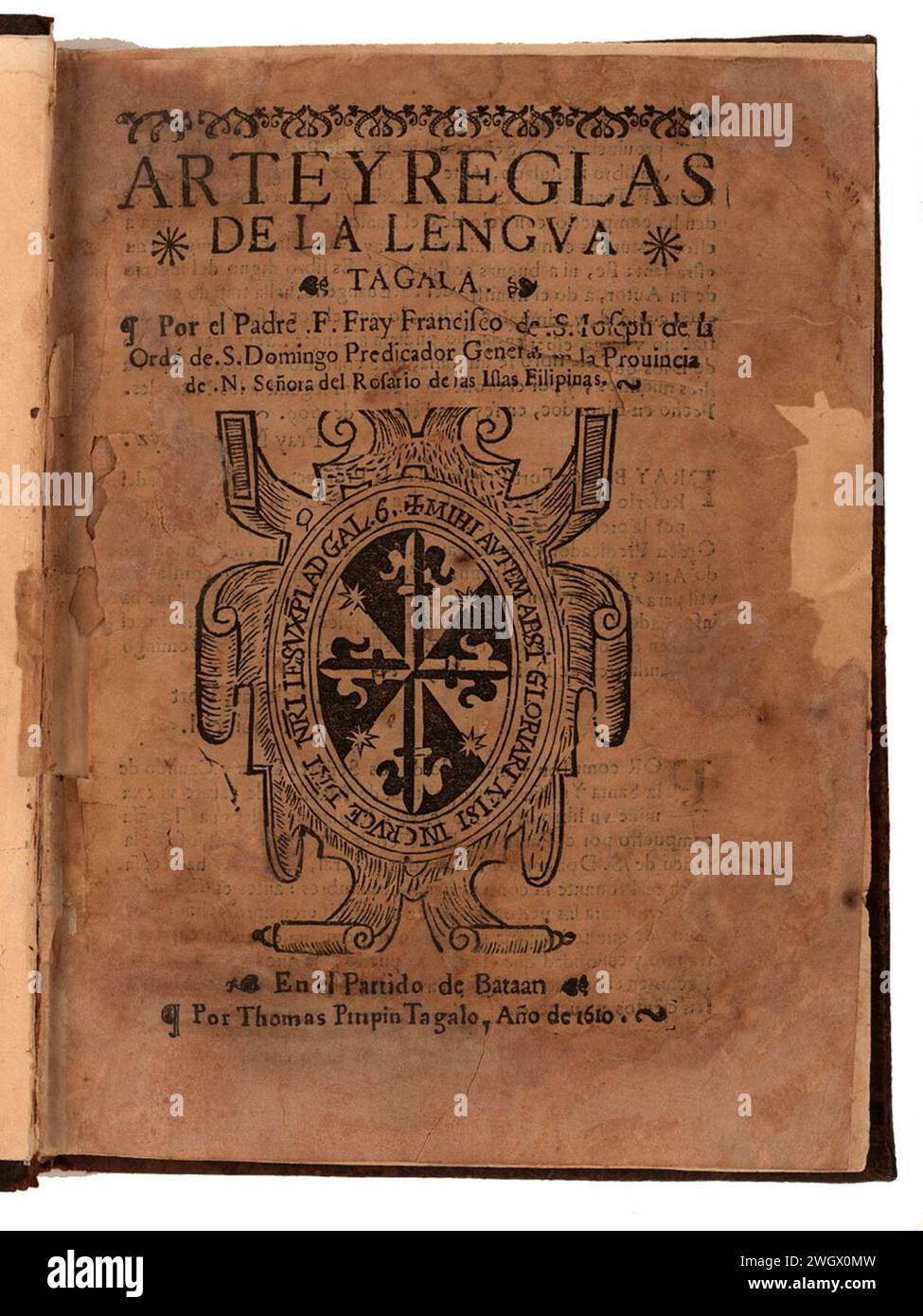 Arte y reglas de la lengua tagala Stock Photo Alamy