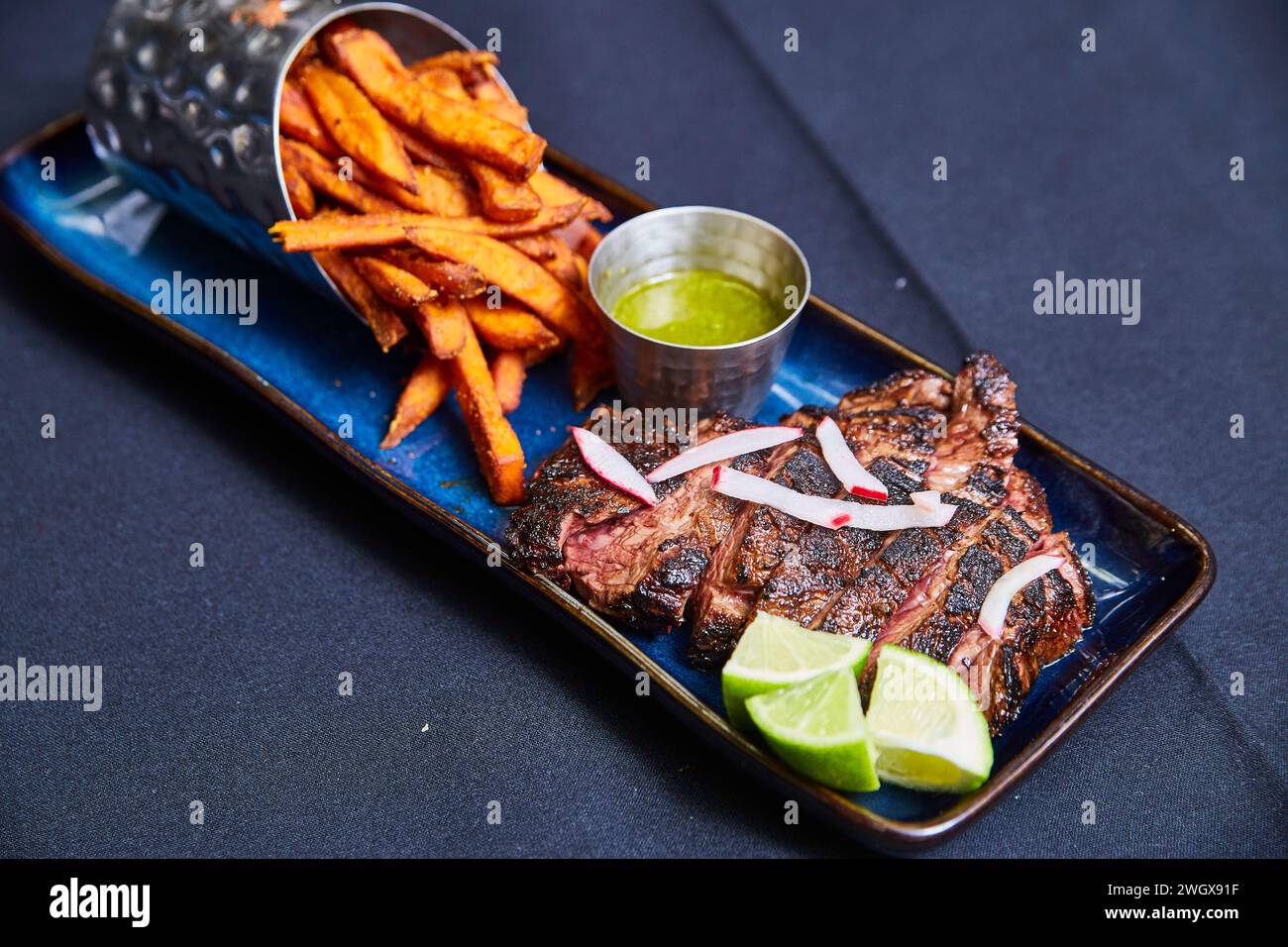 Steak and sweet potato hi-res stock photography and images - Alamy