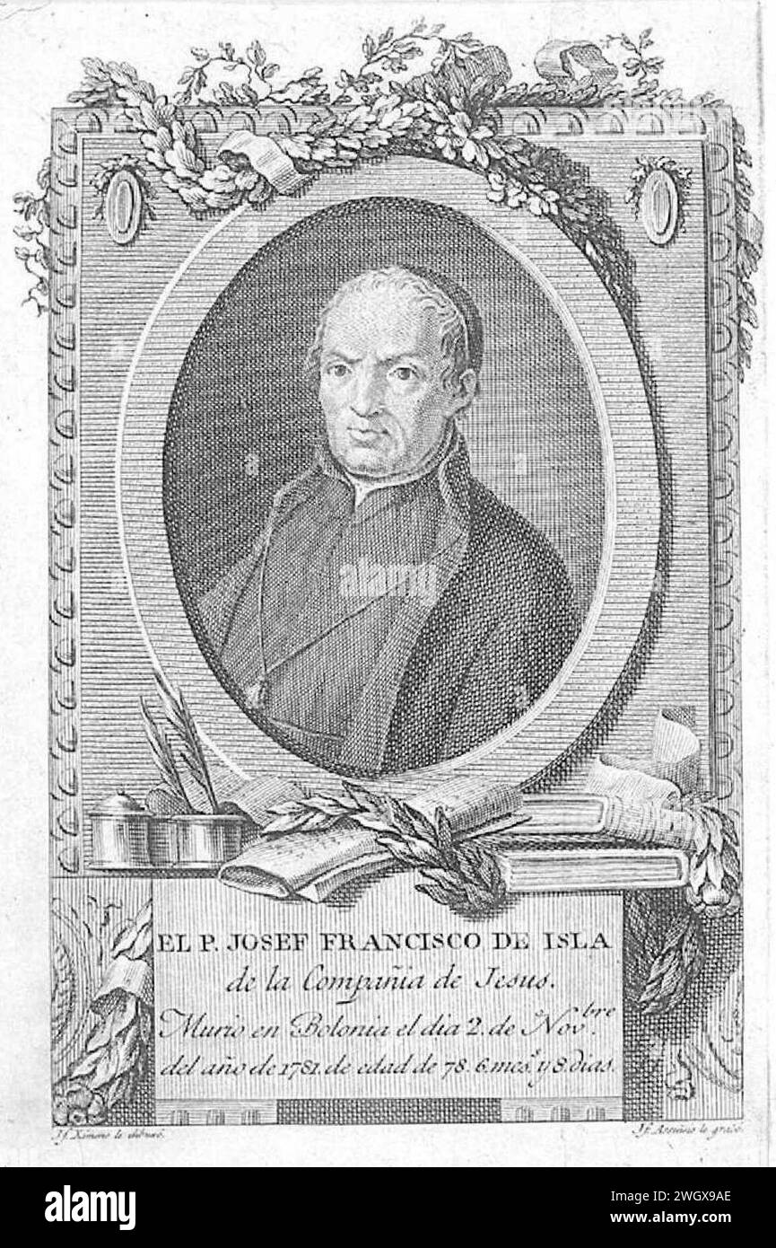 Asensio-Retrato de José Francisco de Isla. Stock Photo