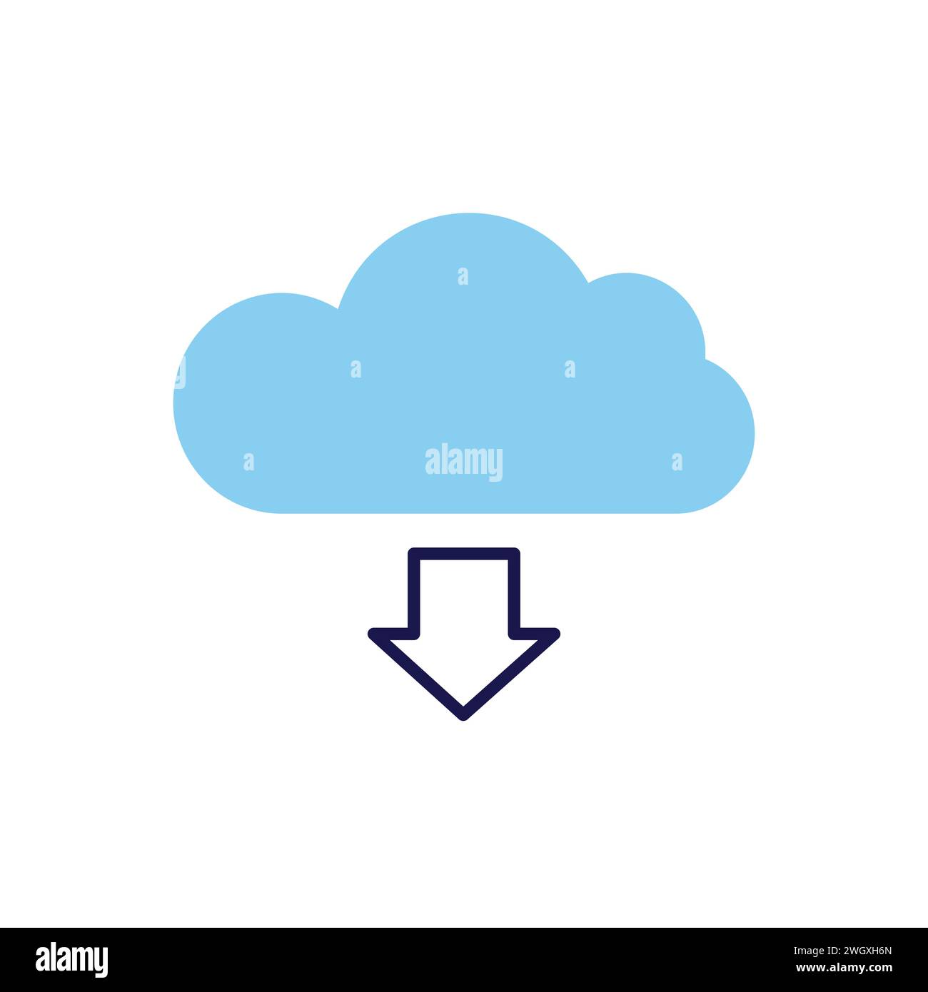 Cloud Storage related vector icon. Isolated on white background. Vector ...