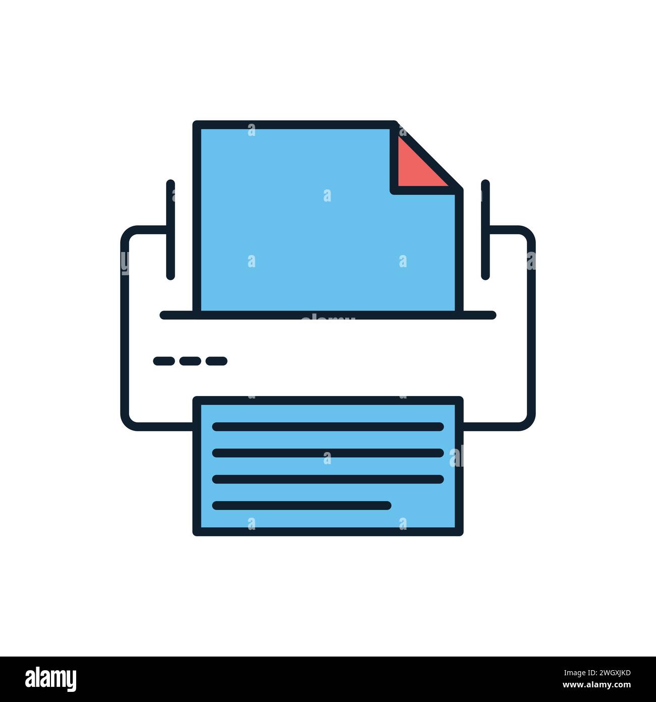 Printer related vector icon. Isolated on white background. Vector ...