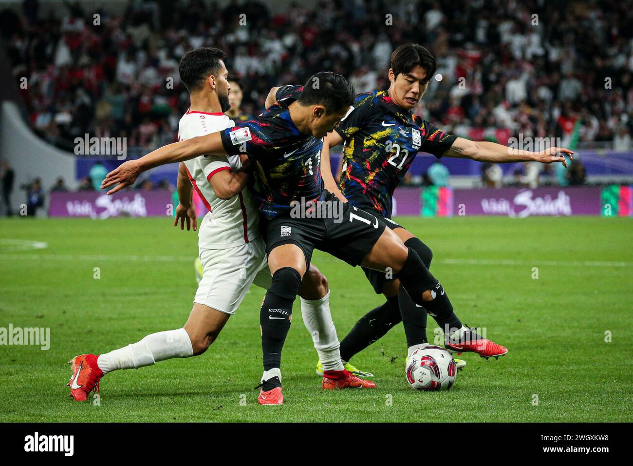 Doha, Qatar, 6 Feb 2024, AFC Asian Cup Qatar 2023 Semi-Final: Jordan 2-1 South Korea, image: Hwang Hee-chan Stock Photo