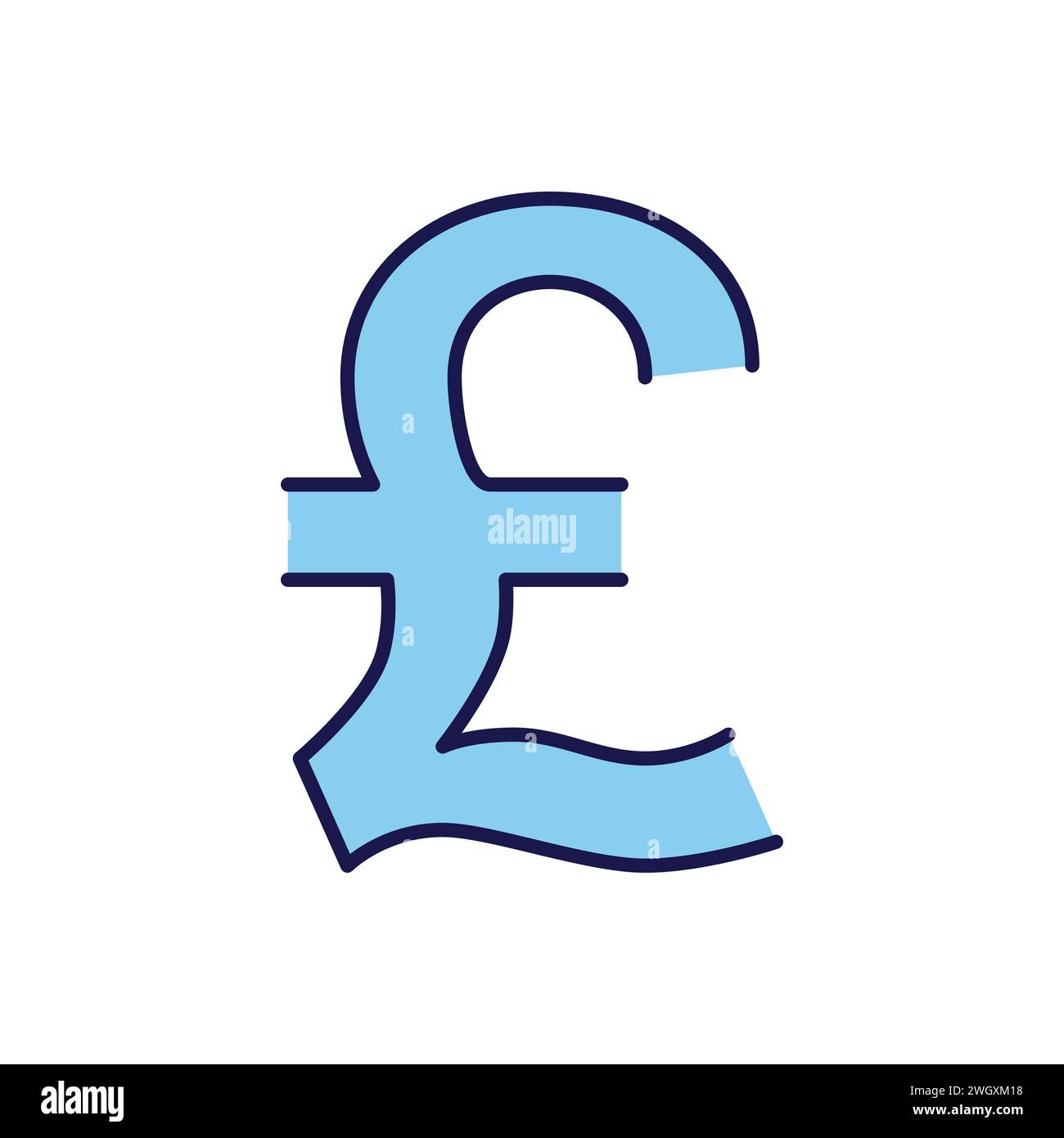 Pound related vector icon. Isolated on white background. Vector ...