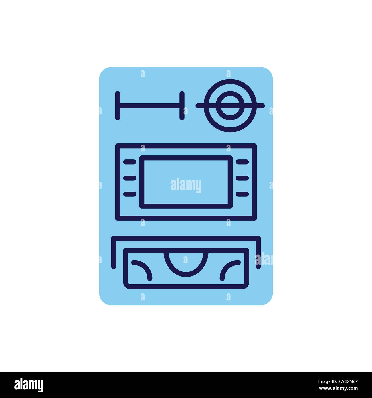 ATM related vector icon. Isolated on white background. Vector illustration Stock Vector