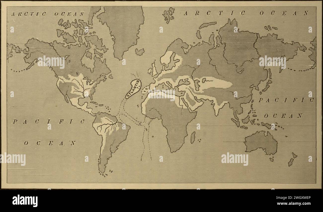 Atlantis map 1882 crop Stock Photo - Alamy