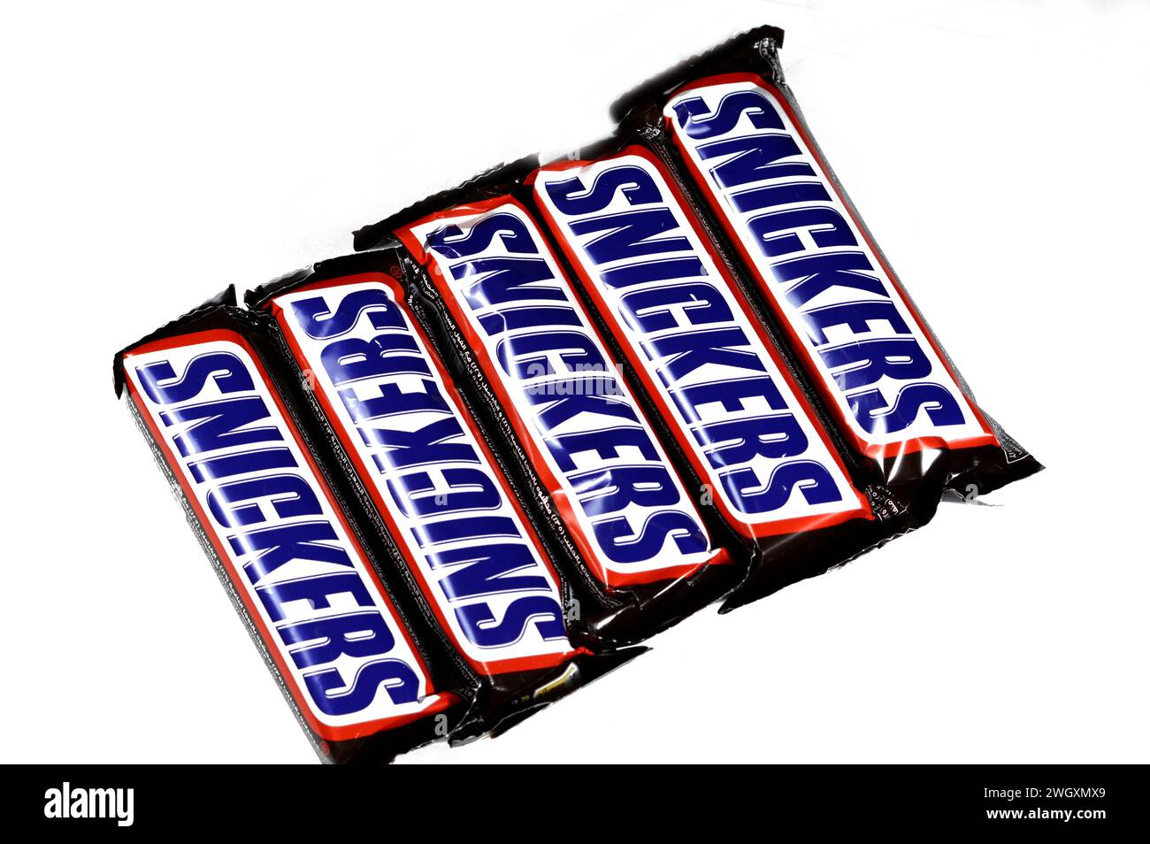 Cairo, Egypt, February 4 2024 Snickers, a brand of chocolate bar
