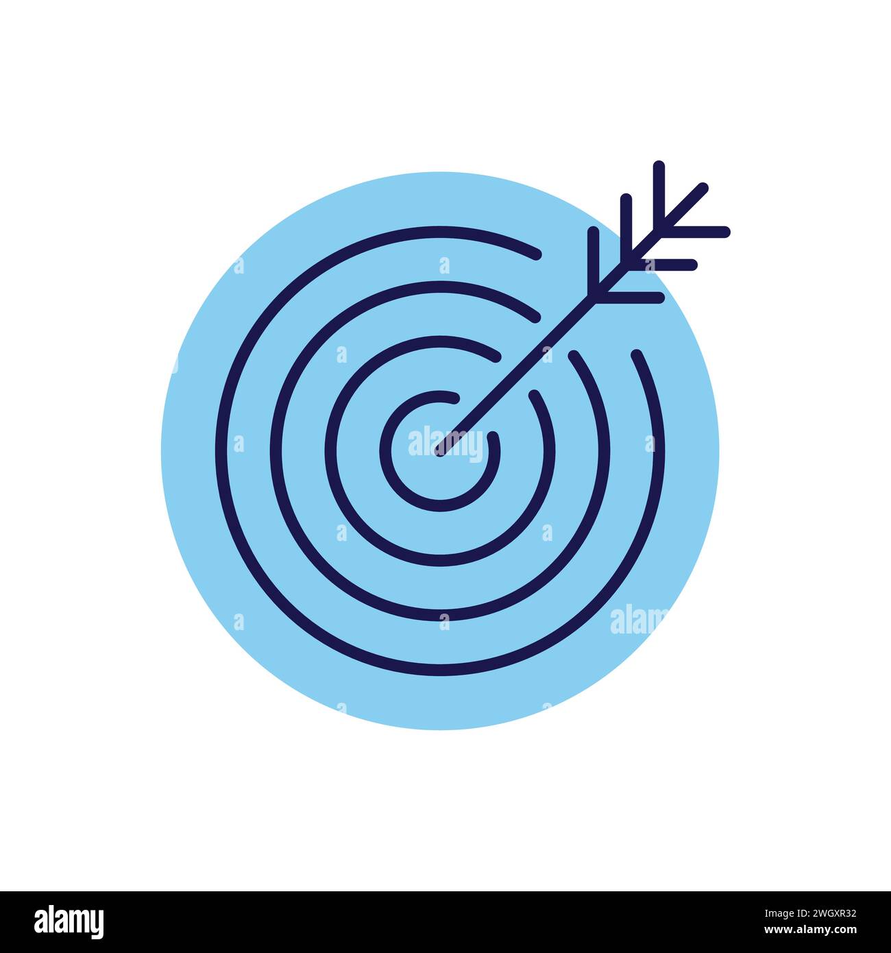 Target related vector icon. Isolated on white background. Vector ...