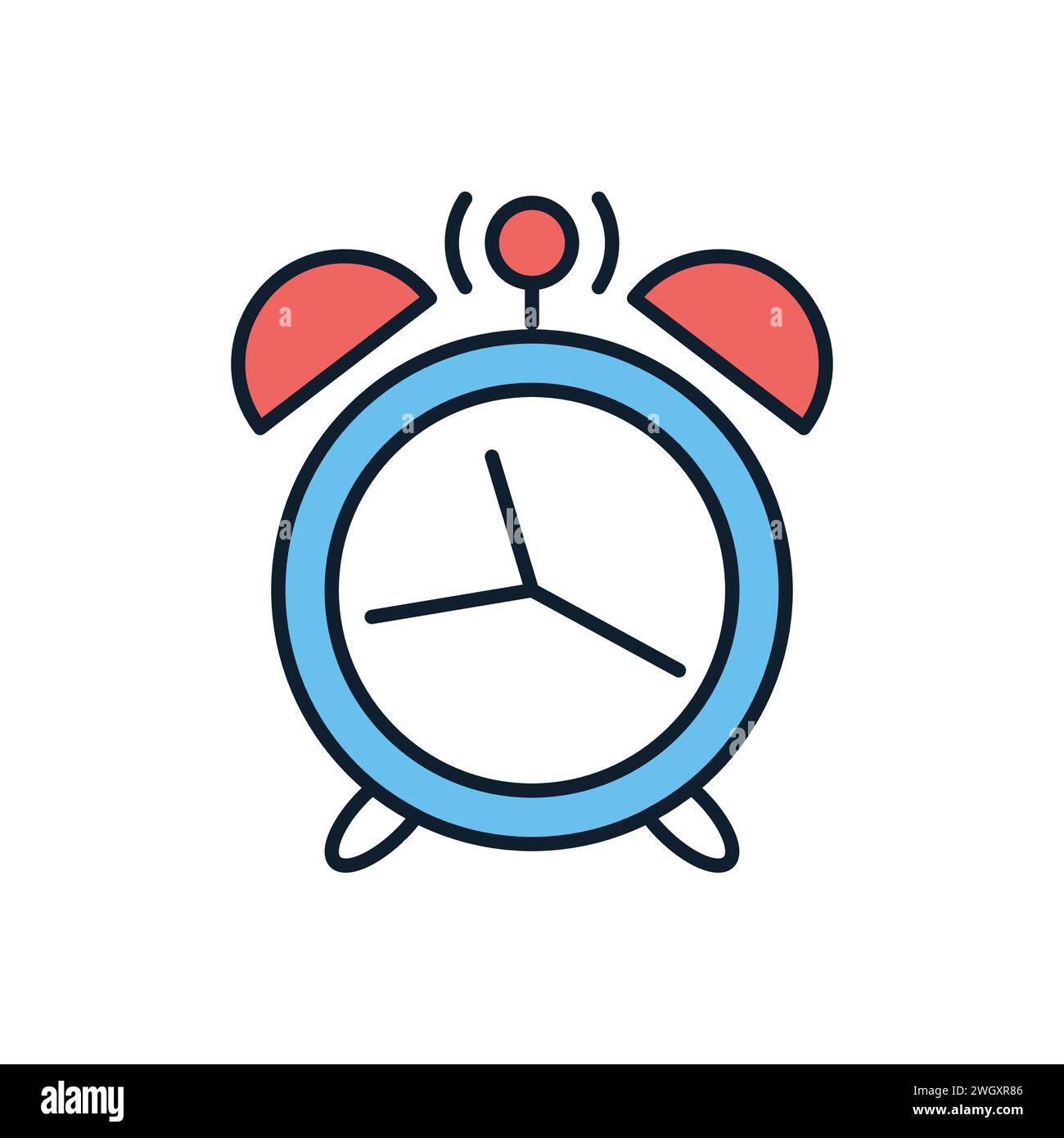 Alarm Clock related vector icon. Isolated on white background. Vector ...