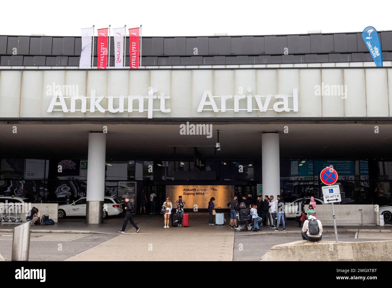 Arrival, Vienna Schwechat Airport, Austria Stock Photo