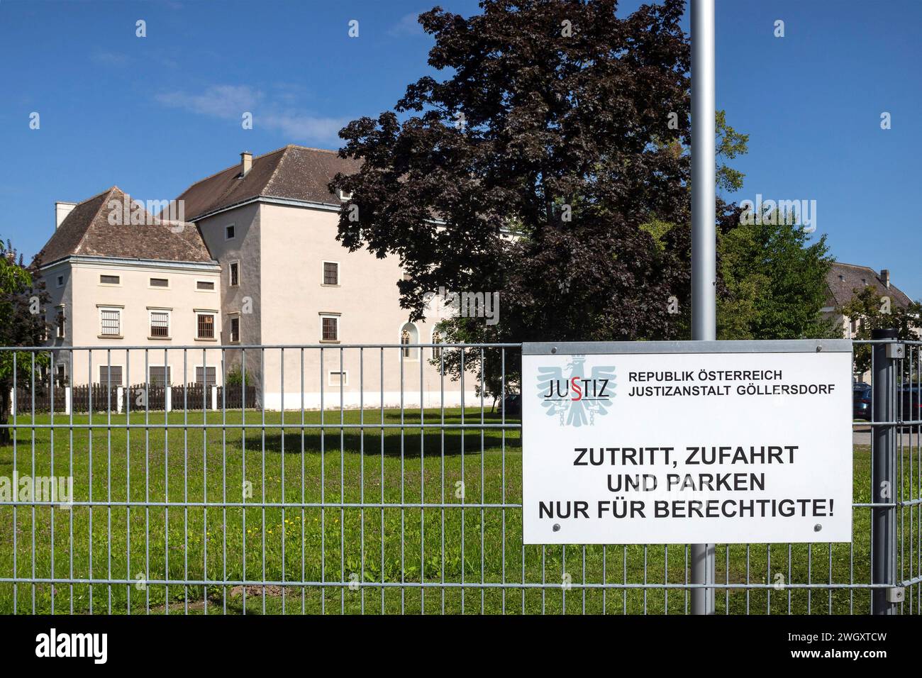 Judicial Institution Schloss Göllersdorf NÖ, Austria Stock Photo