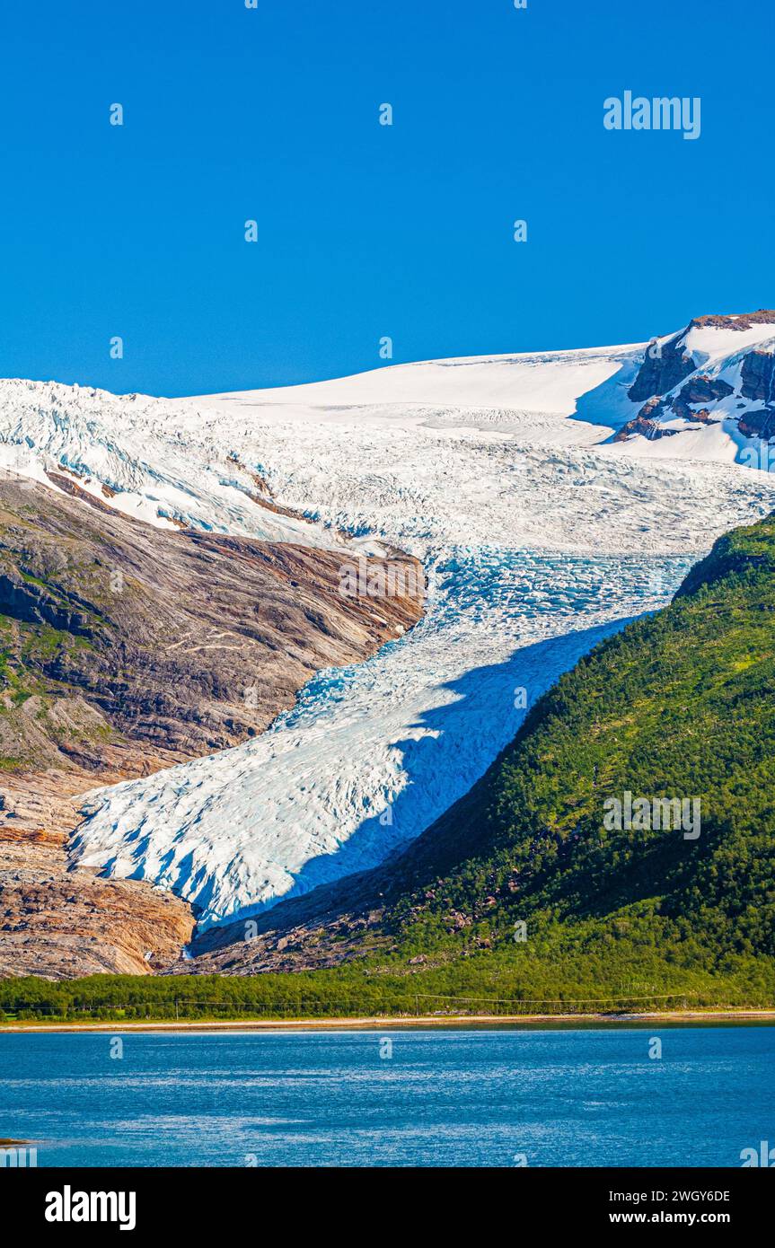 Svartisen glacier in northern Norway Stock Photo