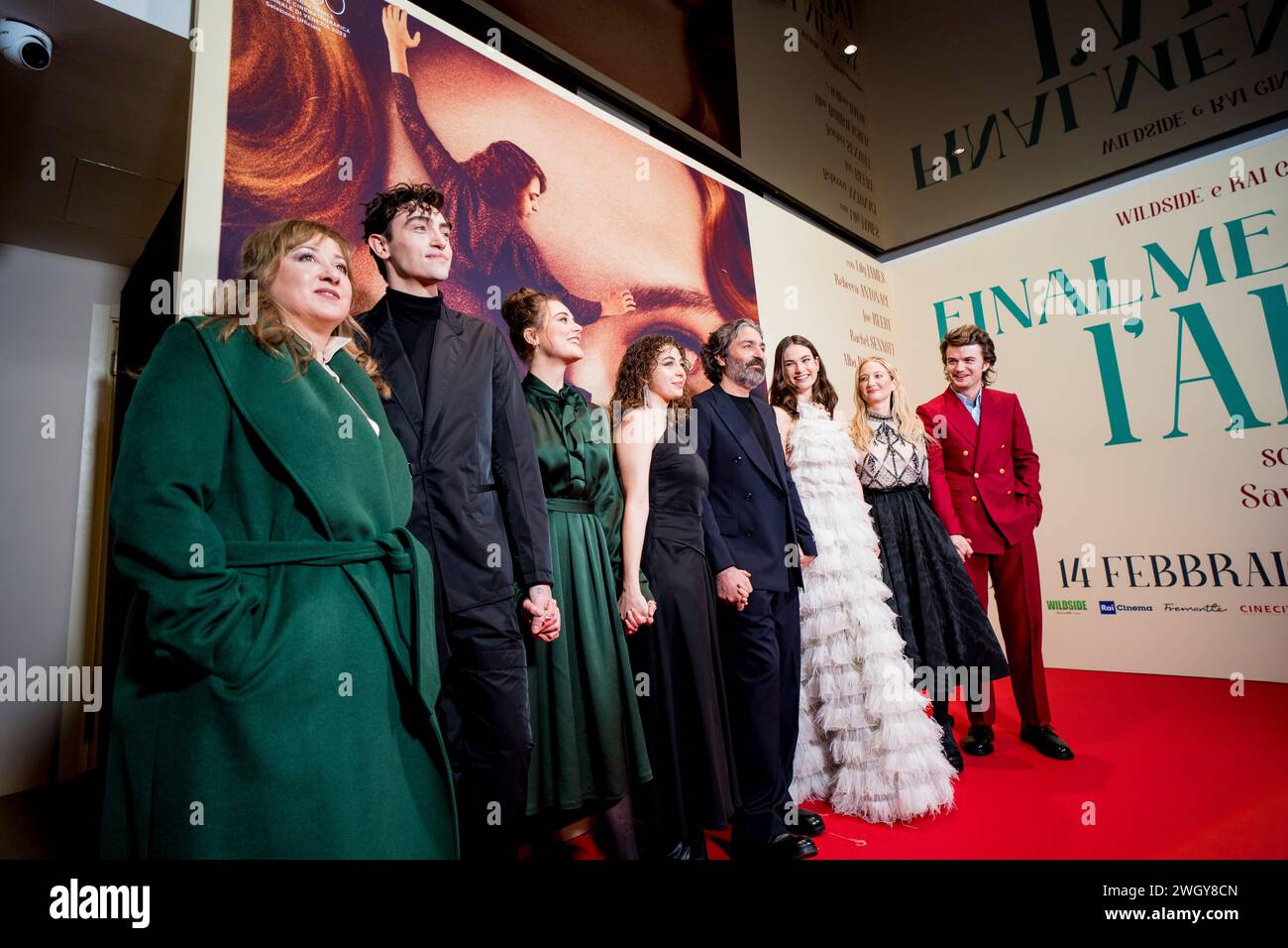 ROME, ITALY, 05 FEBRUARY 2024, The cast members of 